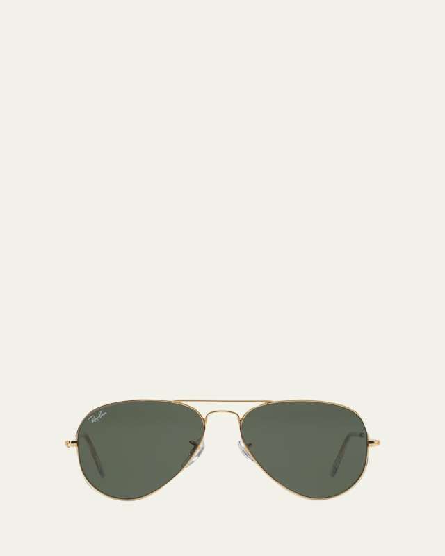 Monochromatic Metal Aviator Sunglasses, Yellow Pattern, 55MM